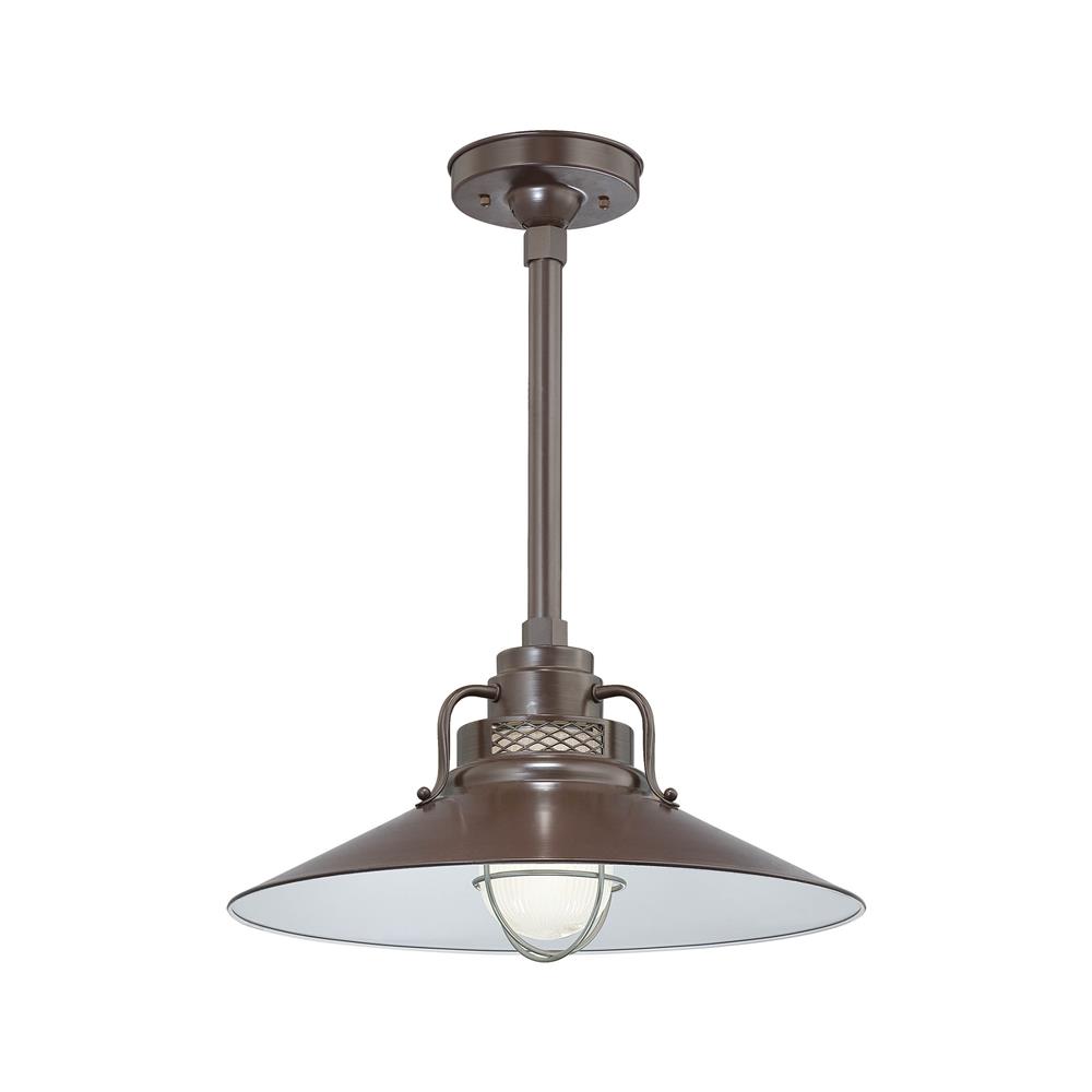 Millennium Lighting RRRS18-ABR R Series Stem Hung Railroad Shade in Architectural Bronze